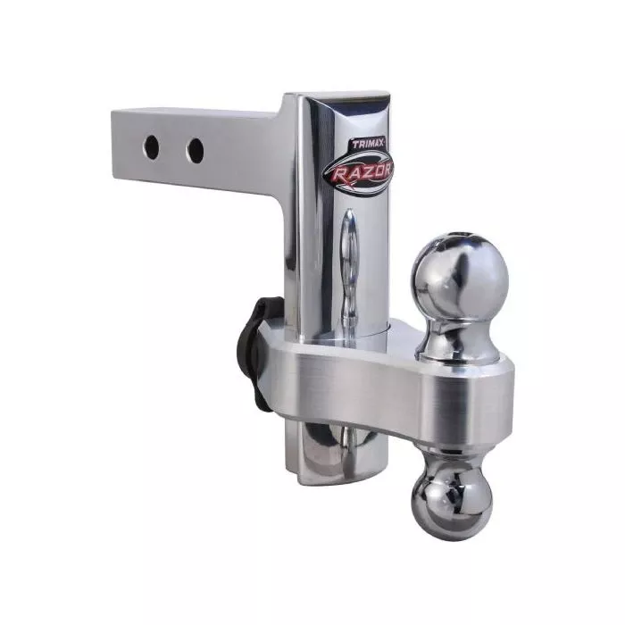 Trimax 6″ Solid Billet Aluminum Adjustable Double Ball Hitch