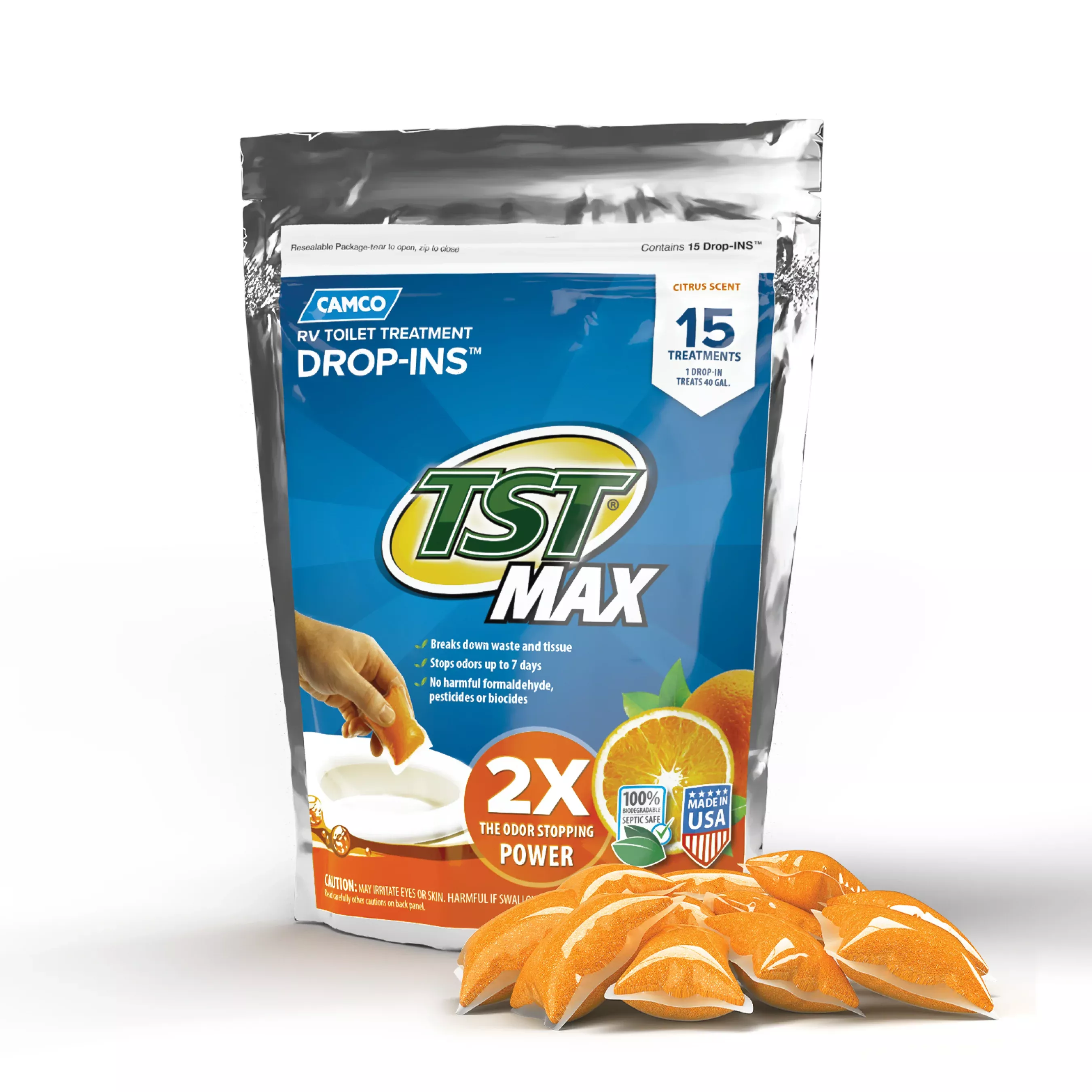 TST MAX Orange Drop-Ins, 15/bag, PDQ