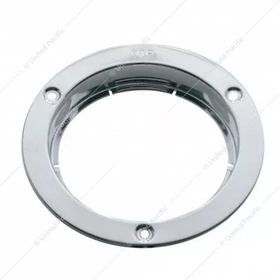 United Pacific 4" Stainless Round Mounting Bezel - Polished, Carded