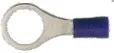 Vinyl Insulated Blue Ring Terminal 16-14 Gauge 3/8 Stud - 100 or 200 Pack