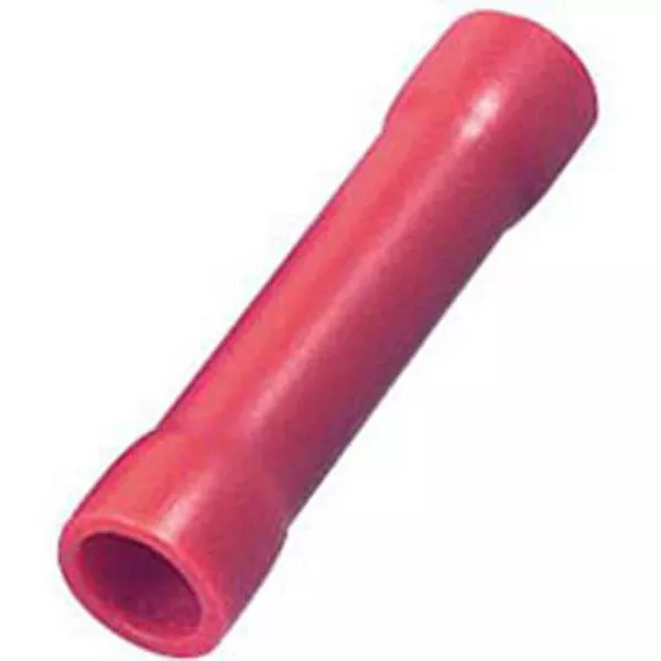 Vinyl Insulated Red Butt Connector 22-18 Gauge - 100 to 1000 Pack