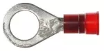 Vinyl Insulated Red Ring Terminal 8 Gauge 1/2 Stud - 10 or 100 Pack