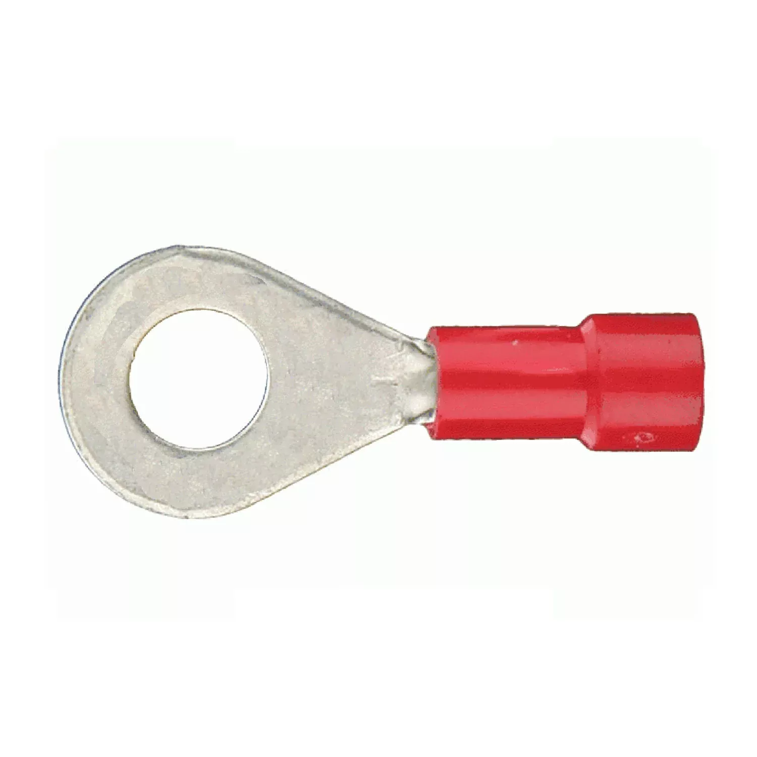 Vinyl Insulated Red Ring Terminal 8 Gauge #10 Stud - 10 or 100 Pack