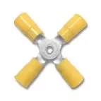Vinyl Insulated Yellow 4-Way Wire Terminal Connector 12-10 Gauge - 10 Pack
