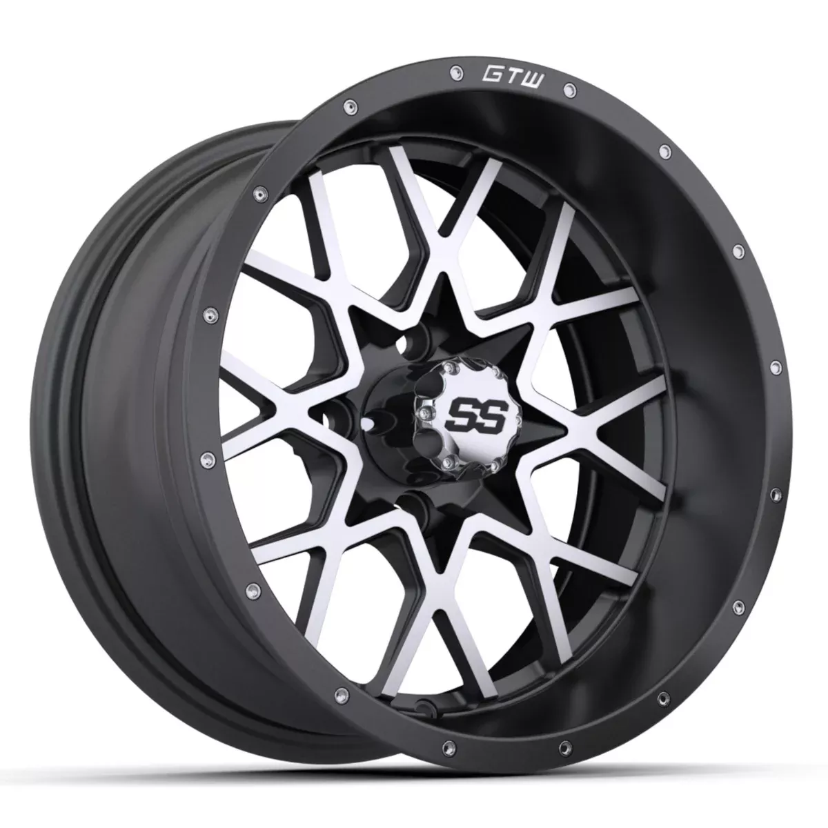 VORTEX 2 WHEEL, 14X7, MATTE GRAY/MATTE MACHINED