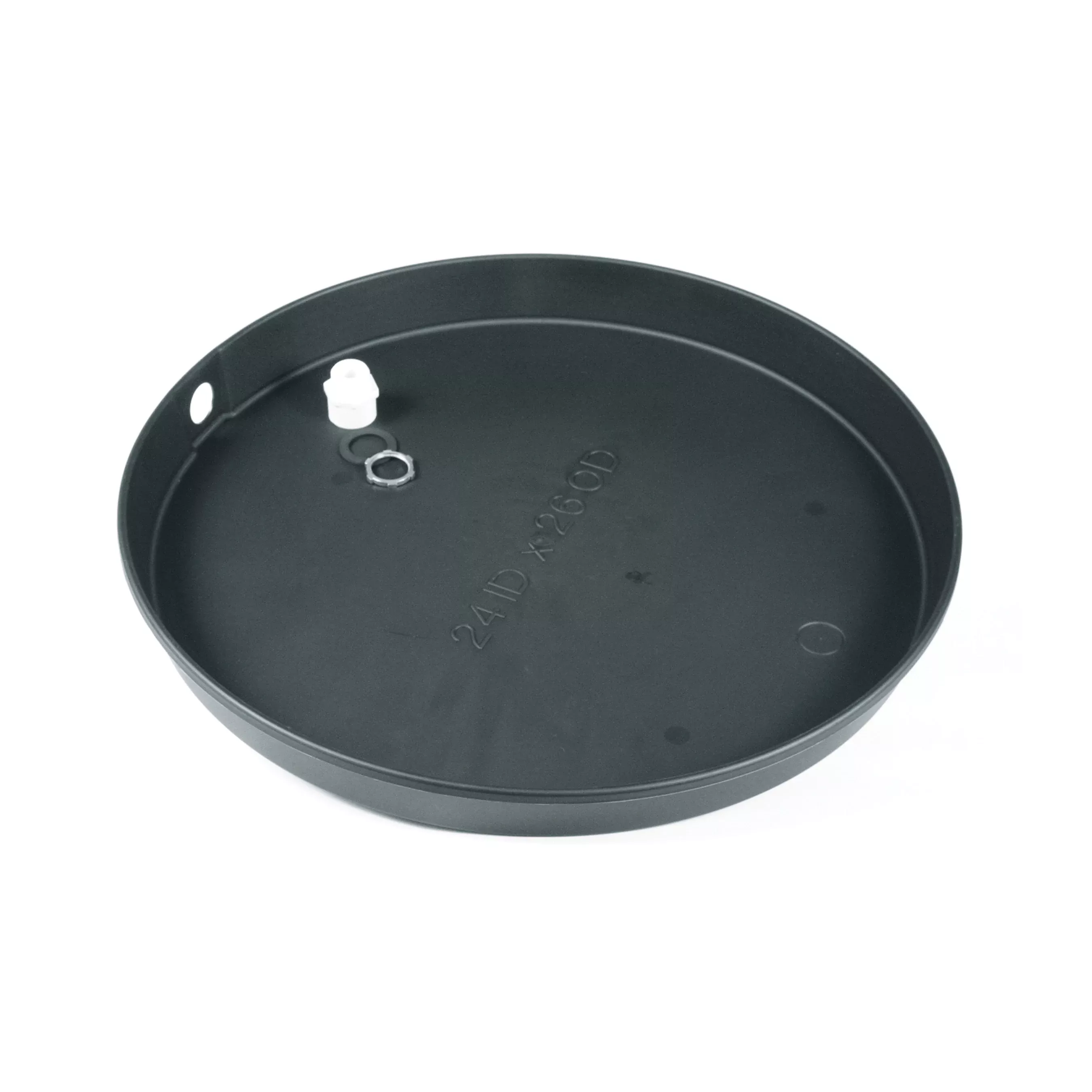 WH Drain Pan - 24" ID Plastic w/PVC Fitting (E/F)