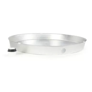 WH Drain Pan - 26" ID Alum Short w/PVC Fitting (E/F)