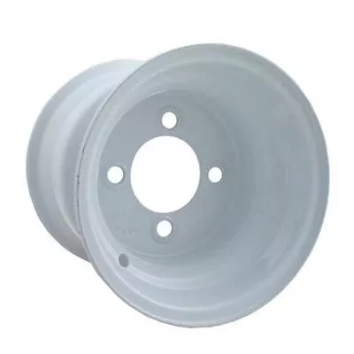 Wheel, 8×3.75 Steel, 4h White