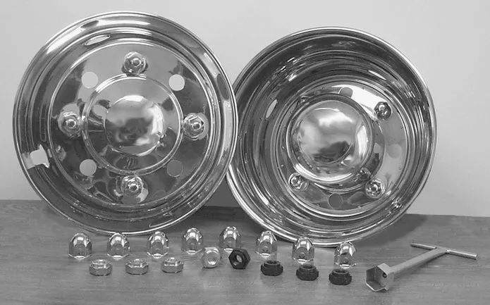 Wheel Simulator Set - 19.5" x 6.75" - Over Lug Design8 Lugs - 4 Hand Holes - GM Yrs 2019-Current