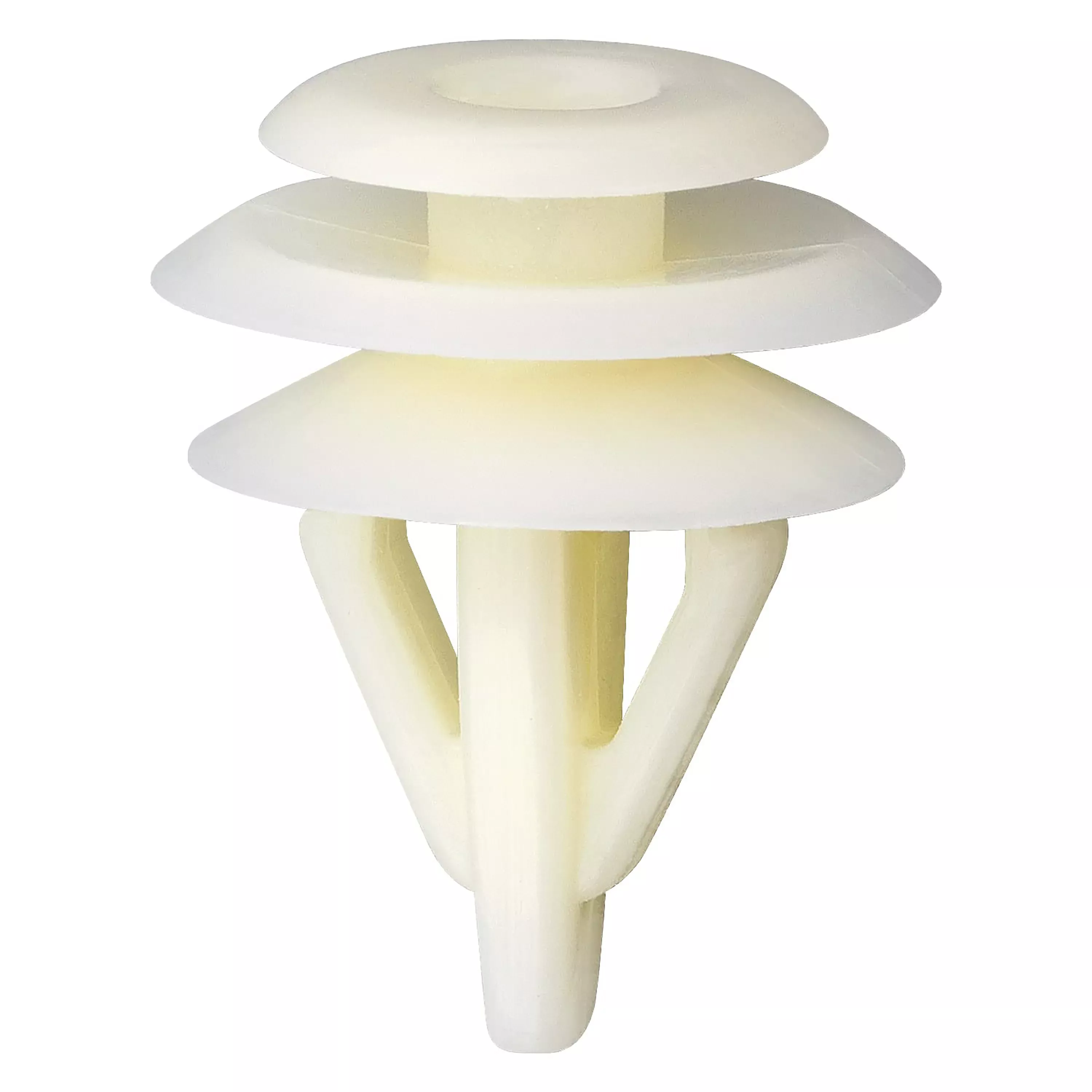 White Nylon Door Trim Panel Clip Retainer - 9 MM Hole 14 MM Stem 12.6 MM Head - 15 Pack
