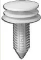 White Nylon Door Trim Panel Retainer Bottom Head Diameter 20mm, Top Head Diameter 18mm,Stem Diameter - 25 or 100 Pack