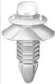 White Nylon Door Trim Panel Retainer Bottom Head Diameter 9/16"-11/16",Top Head Diameter 9/32"-1/2" - 25 or 100 Pack