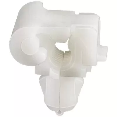 White Nylon Fold Over Door Lock Rod Clips Retainer - #10-24 Rod 8 MM Hole - 10 Pack