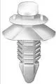 White Nylon Trim Panel Retainer GM Trucks 1976-on Bottom Head Diameter 9/16-11/16, Top Head Dia