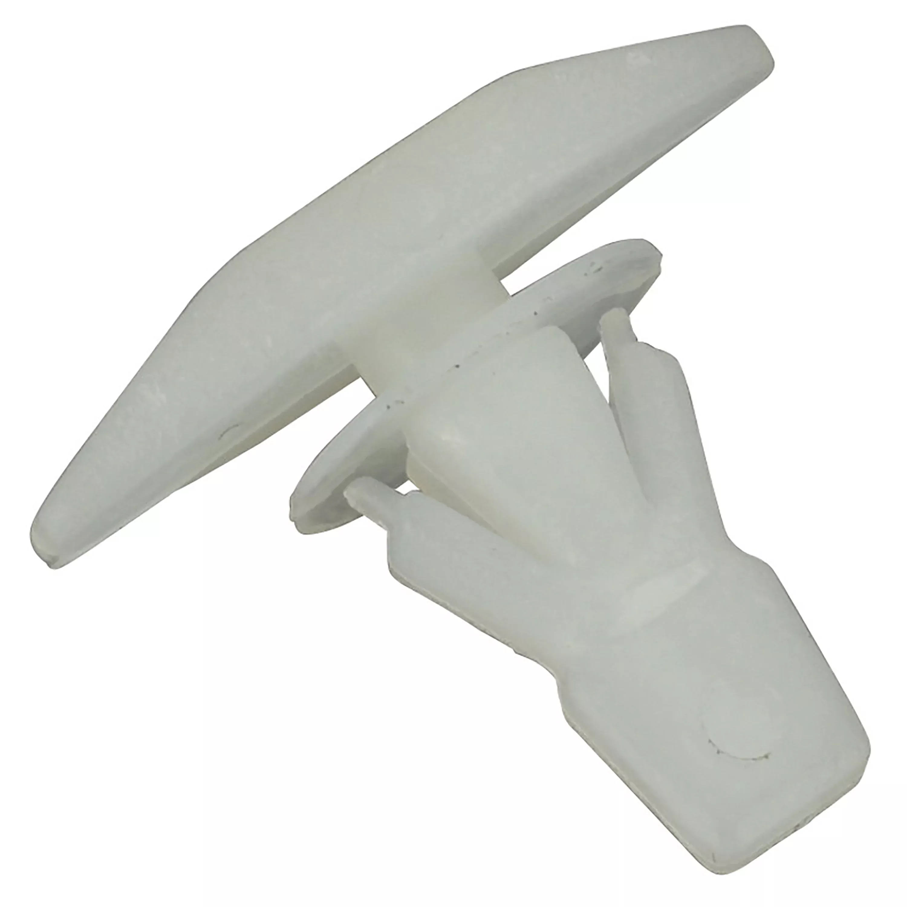 White Nylon Weatherstrip Retainer Clips - 13/64" Hole - 10.5 MM Stem - 50 Pack