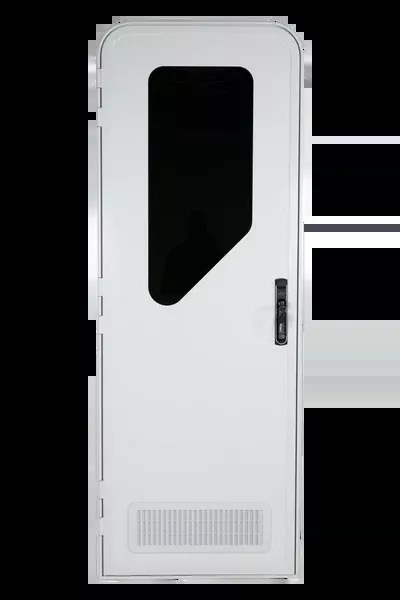 White RV AD Long Glass Door - Left Hand Hinge 1750mm x 622mm