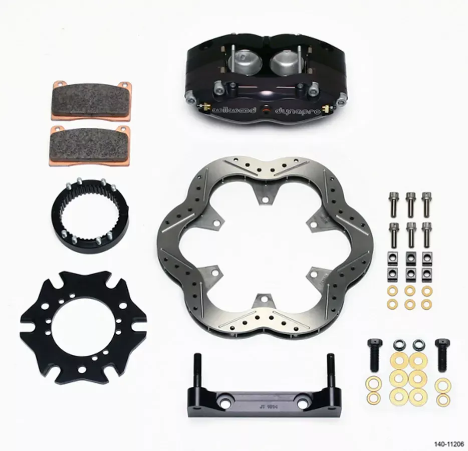 Wilwood Brakes - 140-11206 -Rear Inboard Sprint Kit w/10.5in Scalloped Rotor