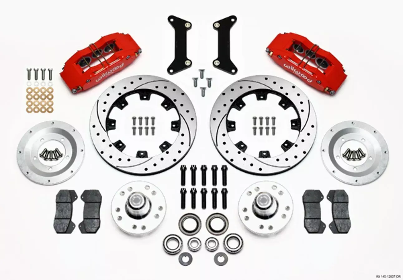 Wilwood Brakes - 140-12837-DR -Wilwood Dynapro 6 Big Brake Front Hub Kit