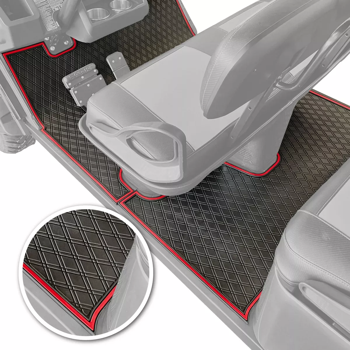 Xtreme Floor Mat Set, EZGO L6 (G2), Red-GCM43