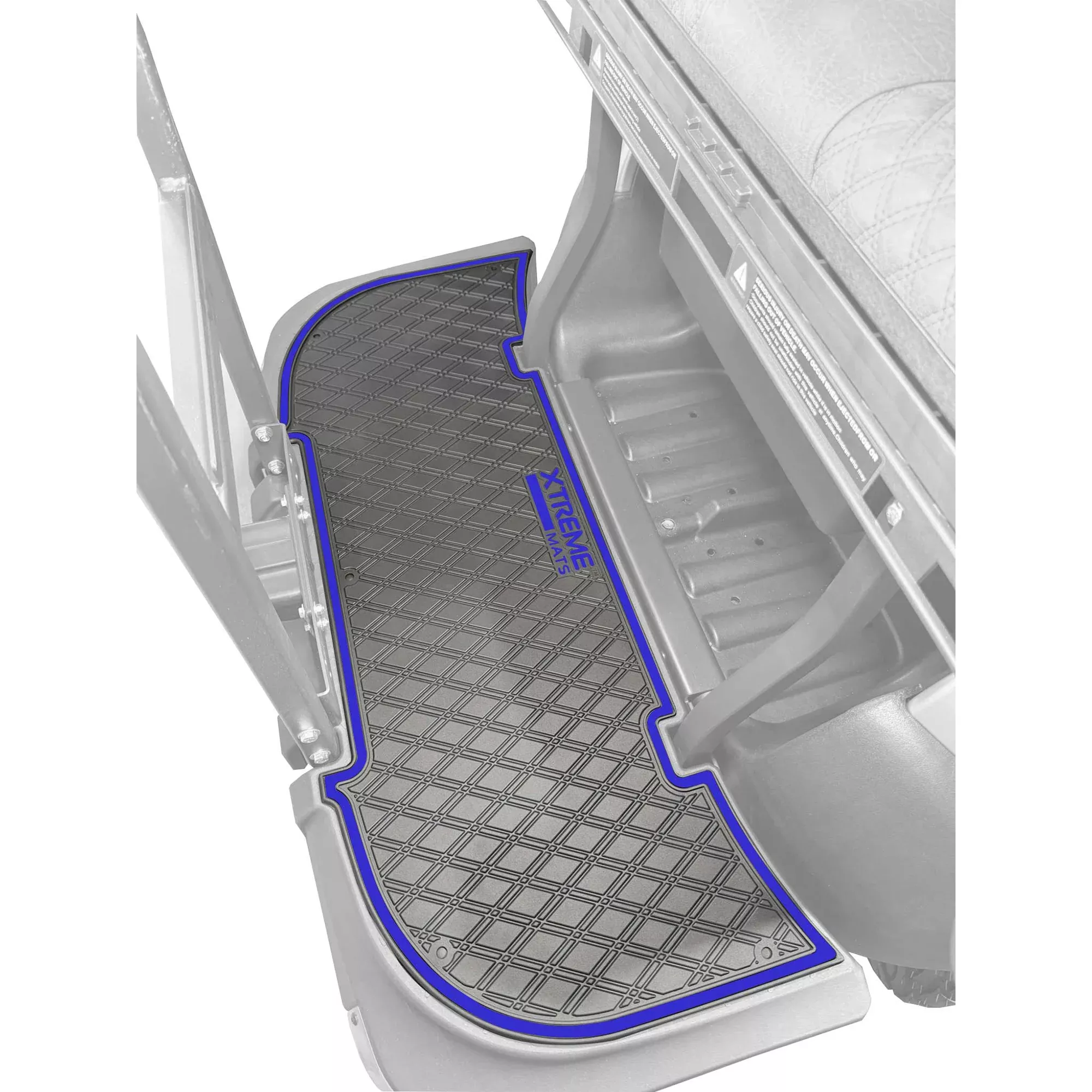 Xtreme Mats Full Coverage Rear Seat Floor Mat – Bintelli & Atlas | Black & Blue Trim