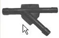"Y" Vacuum Connector 3/16" x 3/16" x 3/16" - 10 or 100 Pack