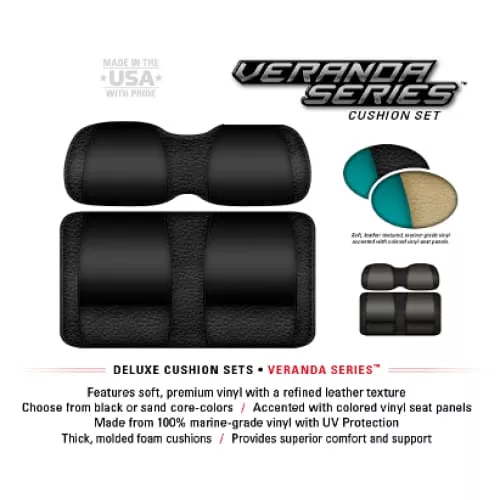 Yamaha DRIVE 2 Replacement Golf Cart Seat Cushions - DoubleTake Veranda