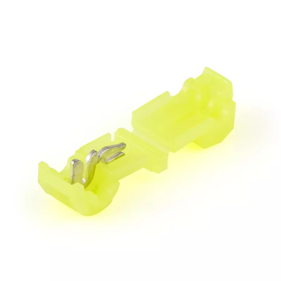 Yellow 12-10 Gauge Mid Wire T-Tap Connectors - 100 Pack